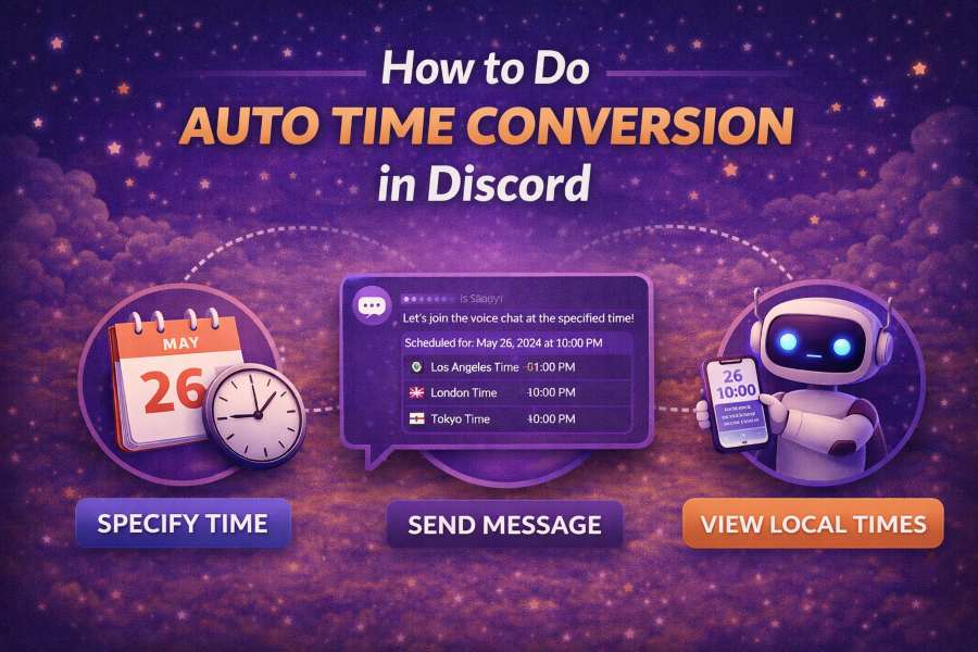 how to do auto time conversion in discord